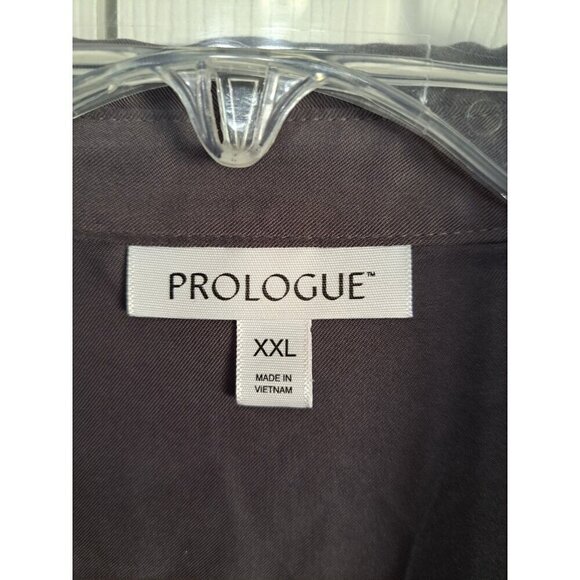 Prologue Women's XXL Greige Flip Cuff Button Up Collared Dress - Picture 2 of 10